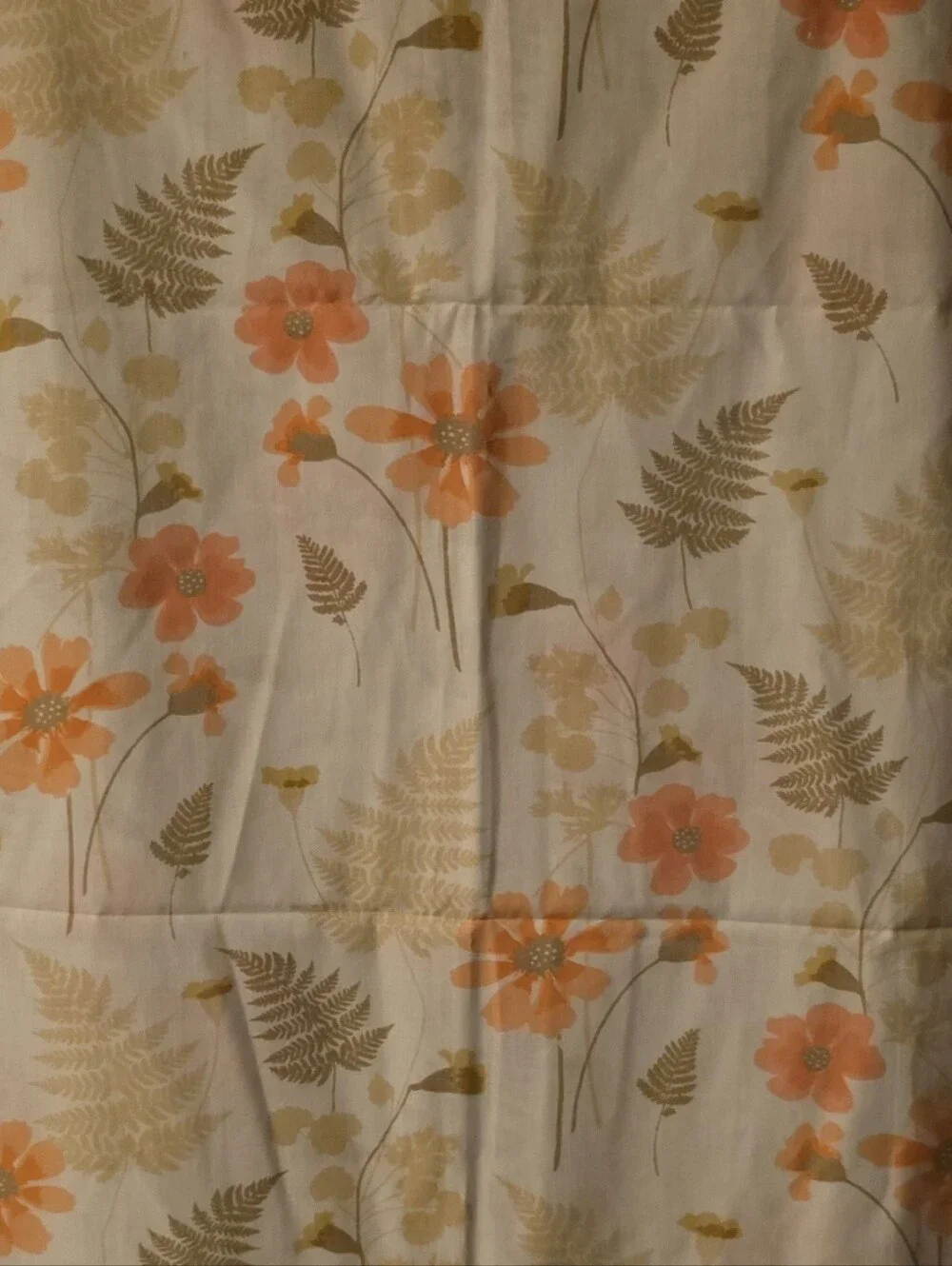 Vintage 1970s King Size Pillowcase “Forest Flower” by Burlington